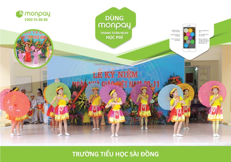 Trường tiểu học Sài Đồng triển khai thí điểm thanh toán trực tuyến theo chỉ đạo của Thành phố. 